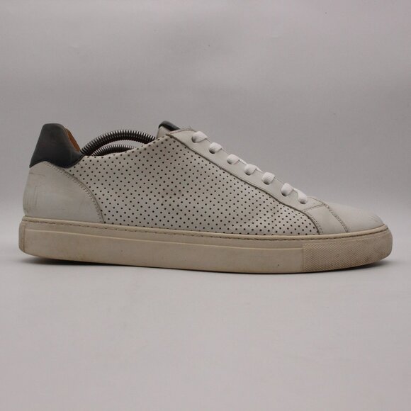 Magnanni Costa Lo Men's Size 12 M Perforated White Leather Sneakers 21572 - Picture 1 of 13